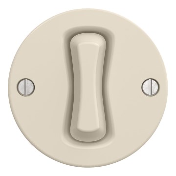 Kliklap - Interrupteur unipolaire rétro sans enjoliveur n° 1 beige