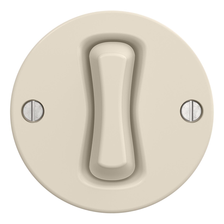 Kliklap - Interrupteur unipolaire rétro sans enjoliveur n° 1 beige