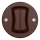 Kliklap - Interrupteur vintage à double bouton-poussoir marron