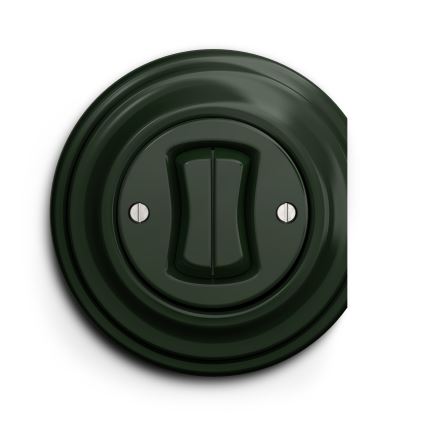 Kliklap - Interrupteur vintage à double bouton-poussoir vert