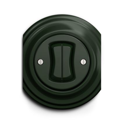 Kliklap - Interrupteur vintage à double bouton-poussoir vert