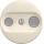 Kliklap - Prise coaxiale murale rétro TV/FM (passante) sans cadre, beige