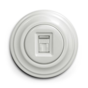 Kliklap - Prise de données rétro avec plaque en céramique blanche