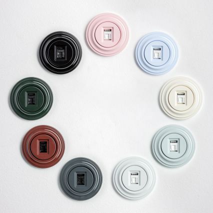 Kliklap - Prise de données rétro avec plaque en céramique blanche