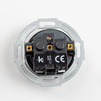 Kliklap - Prise domestique rétro avec cadre, 230V, anthracite