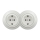 Kliklap - Prise double rétro domestique avec cadre SCHUKO 230V/16A blanche