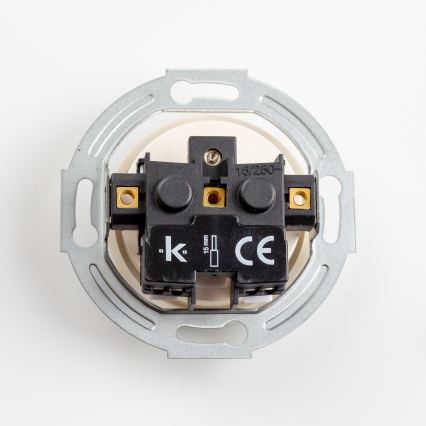 Kliklap - Prise double rétro murale avec cadre 230 V beige