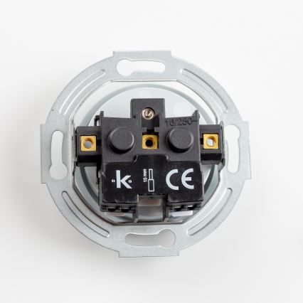 Kliklap - Prise murale rétro avec cadre 230 V, gris