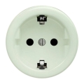 Kliklap - Prise murale rétro domestique sans cadre SCHUKO 230V/16A vert menthe