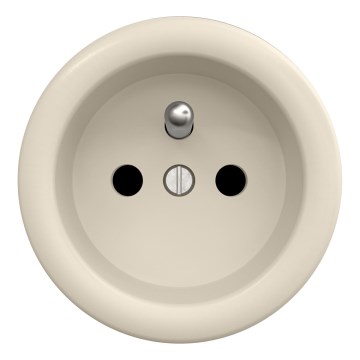 Kliklap - Prise murale rétro sans cadre 230 V beige