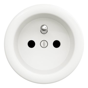 Kliklap - Prise murale rétro sans cadre 230V blanc neige