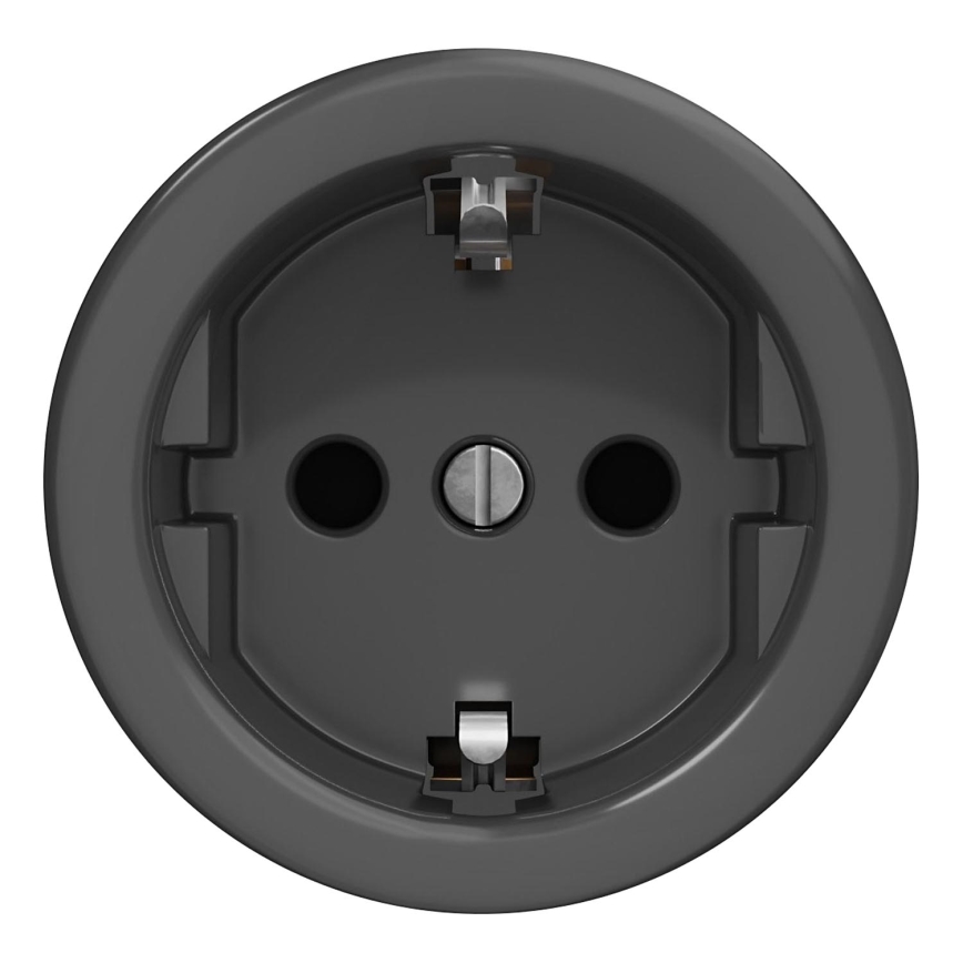 Kliklap - Prise murale rétro sans cadre SCHUKO 230V/16A anthracite