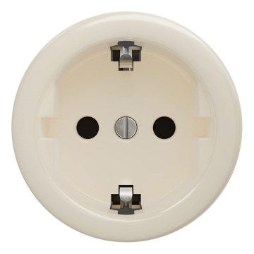Kliklap - Prise murale rétro sans cadre SCHUKO 230V/16A beige