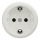 Kliklap - prise murale rétro sans cadre SCHUKO 230V/16A blanche