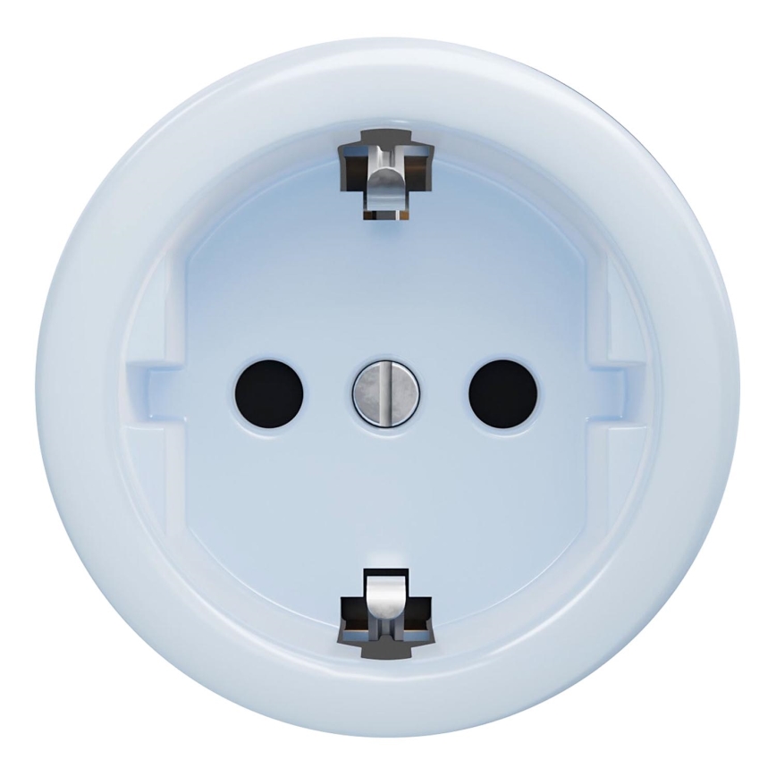 Kliklap - prise murale rétro sans cadre SCHUKO 230V/16A bleue