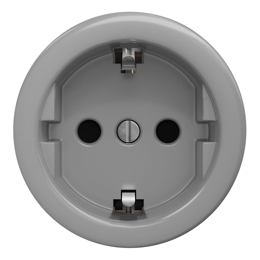 Kliklap - Prise murale rétro sans plaque SCHUKO 230V/16A grise