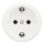 Kliklap - Prise murale rétro SCHUKO 230 V/16 A sans cadre, blanc neige