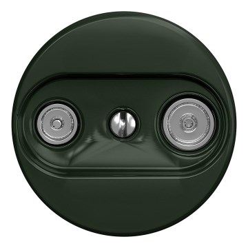 Kliklap - Prise murale rétro TV+R (terminale) sans cadre verte