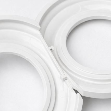 Kliklap - Prise murale triple rétro domestique avec cadre SCHUKO 230V blanc neige