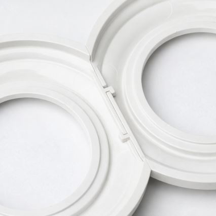 Kliklap - Prise murale triple rétro domestique avec cadre SCHUKO 230V blanc neige