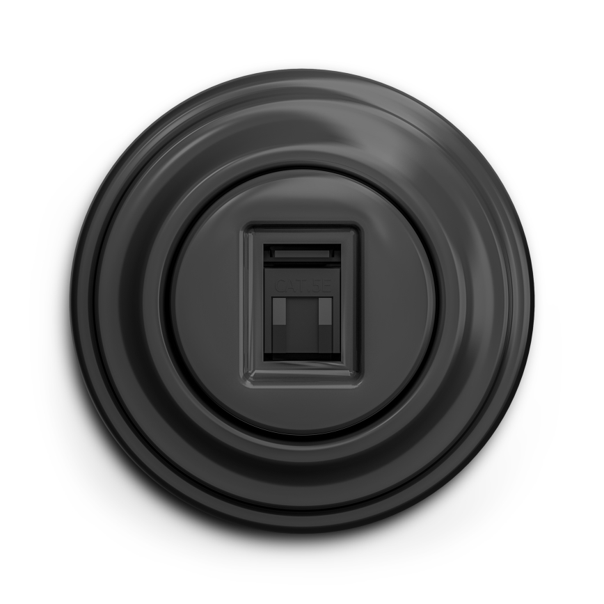 Kliklap - Prise réseau rétro avec cadre anthracite