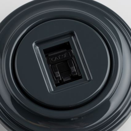 Kliklap - Prise réseau rétro avec cadre anthracite