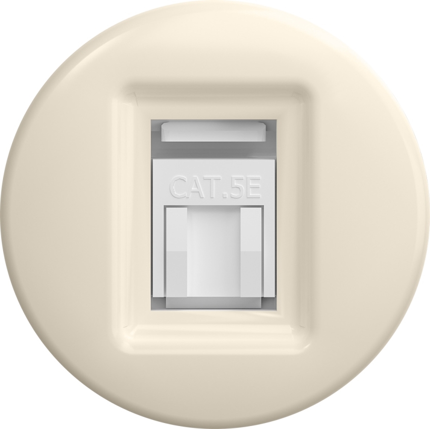 Kliklap - Prise réseau rétro sans cadre, beige