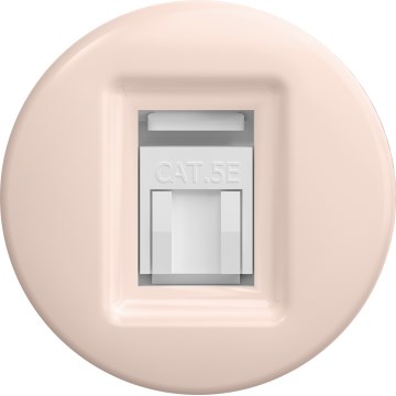 Kliklap - Prise réseau rétro sans cadre, rose poudrée