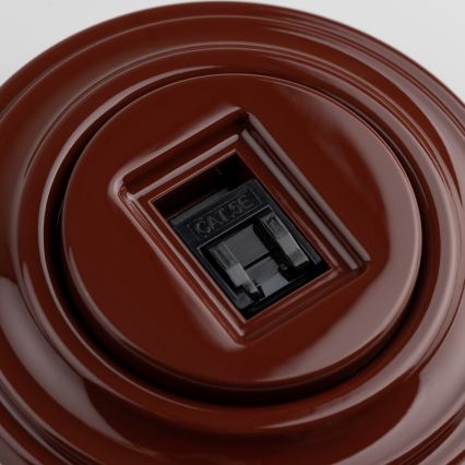 Kliklap - prise RJ45 rétro avec cadre marron