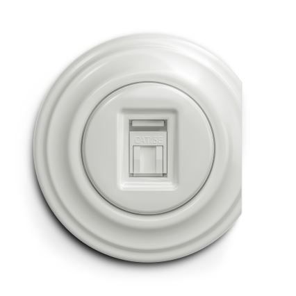 Kliklap - Prise RJ45 vintage blanc