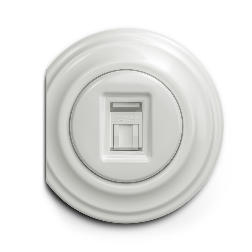Kliklap - Prise RJ45 vintage blanc