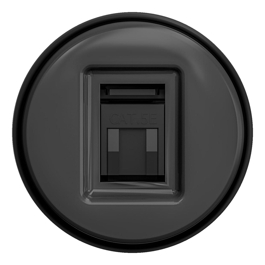 Kliklap - Prise RJ45 vintage sans cadre anthracite