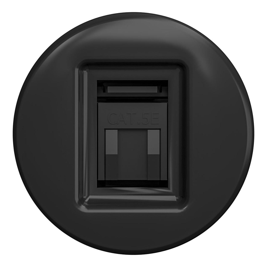Kliklap - Prise RJ45 vintage sans cadre noir