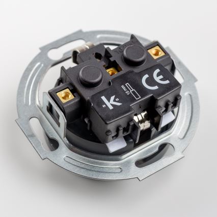 Kliklap - Prise triple rétro domestique avec cadre SCHUKO 230 V, anthracite