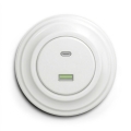 Kliklap - Prise USB rétro Type-A + Type-C avec cadre blanc neige