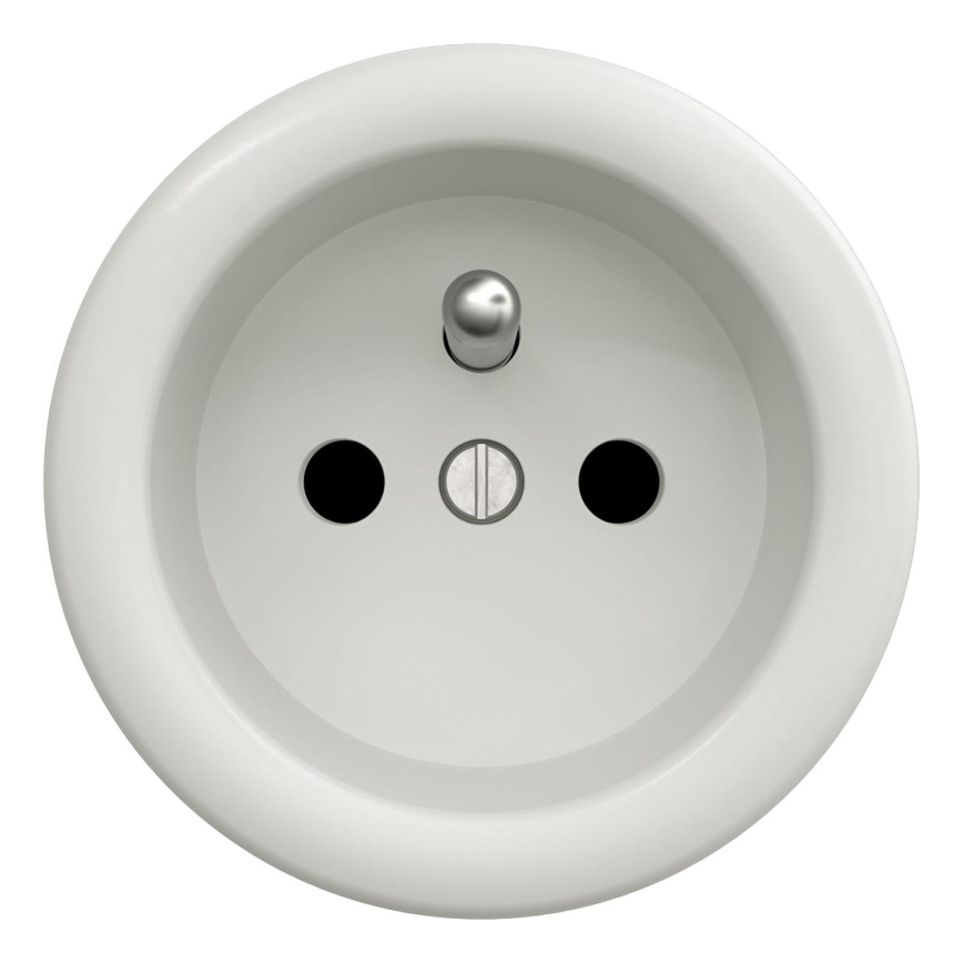 Kliklap - Prise vintage 230 V blanche