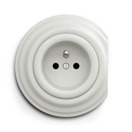 Kliklap - Prise vintage 230 V blanche