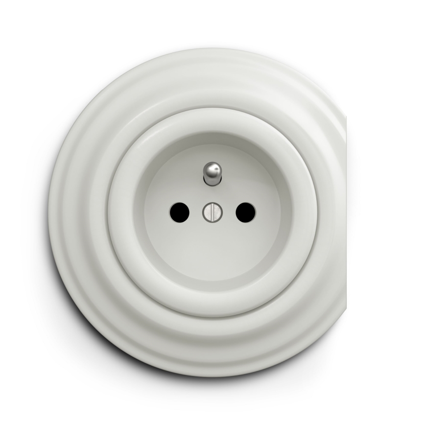 Kliklap - Prise vintage 230 V blanche