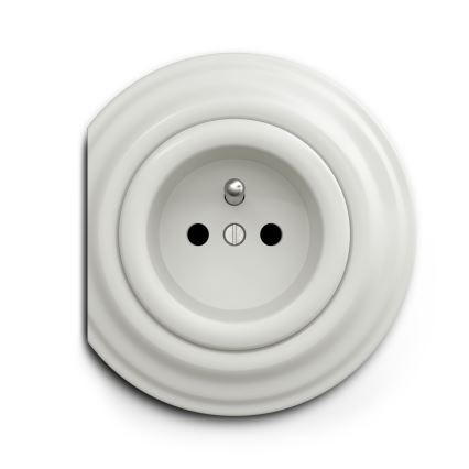 Kliklap - Prise vintage 230 V blanche