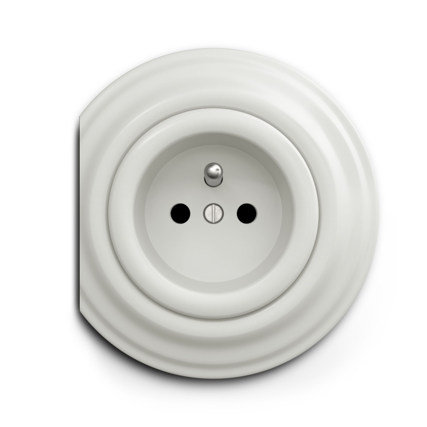 Kliklap - Prise vintage 230 V blanche