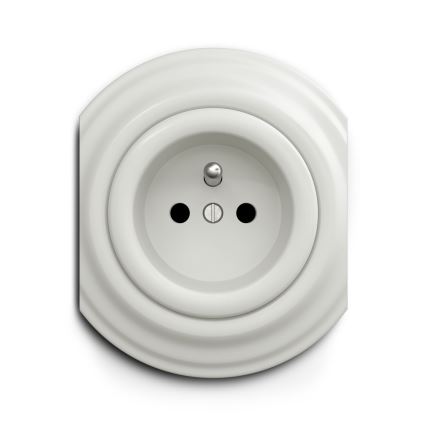 Kliklap - Prise vintage 230 V blanche