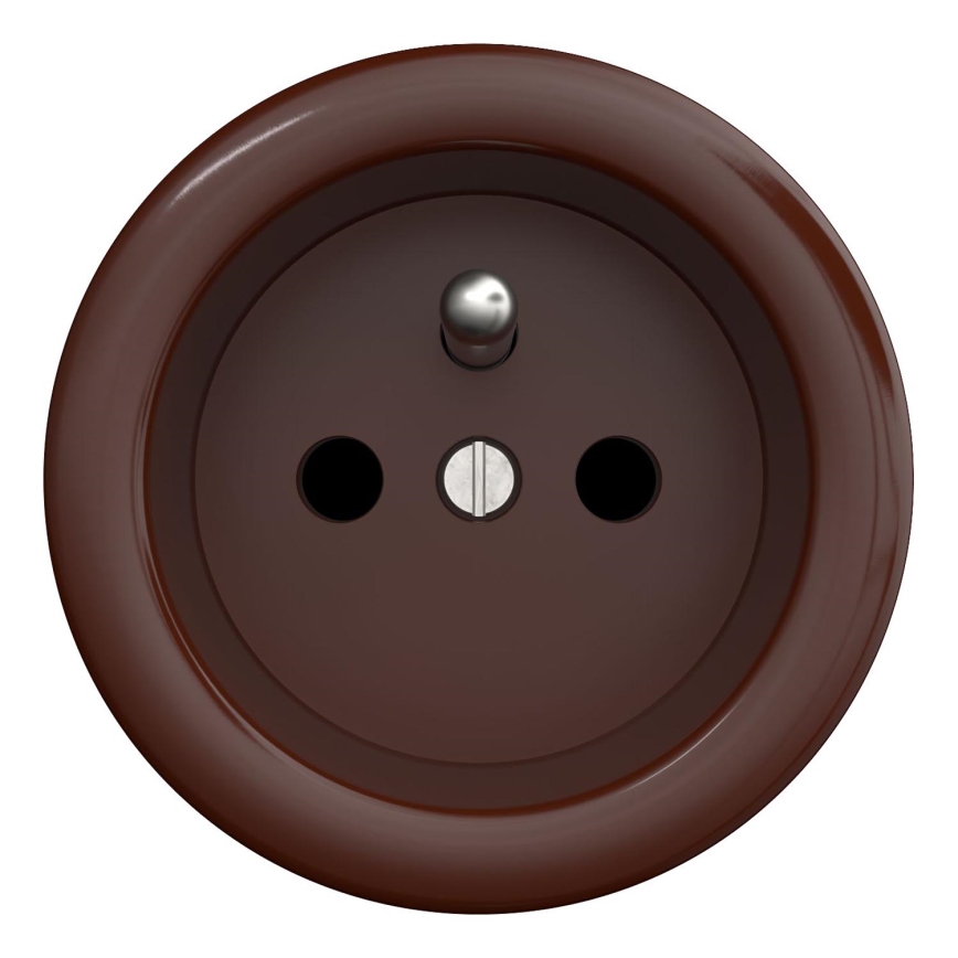 Kliklap - Prise vintage 230 V marron
