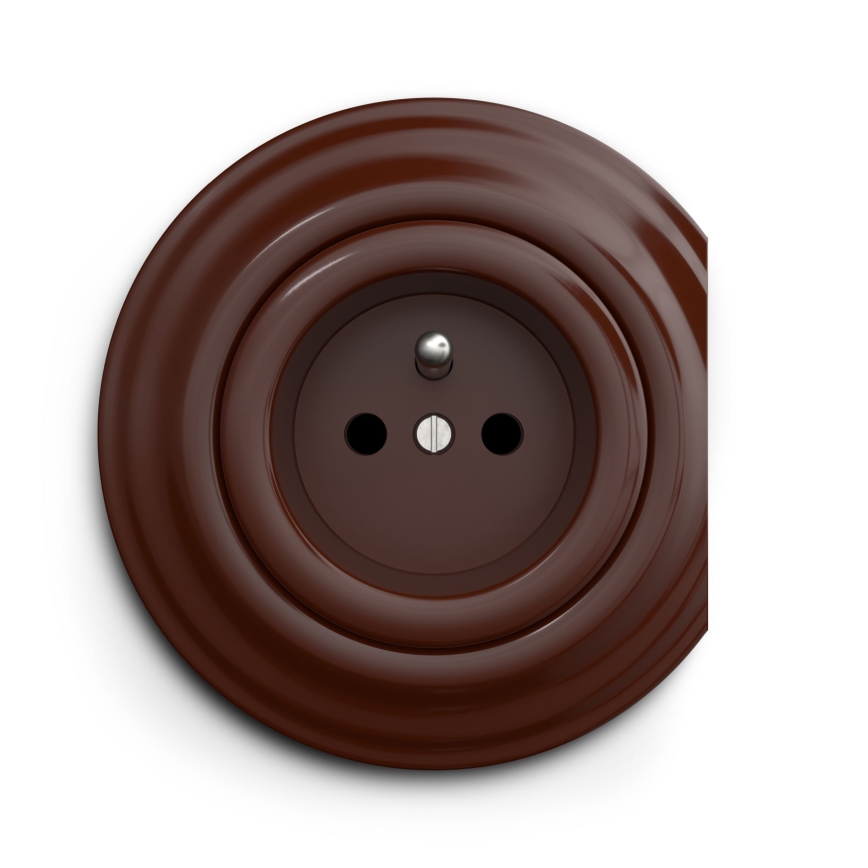 Kliklap - Prise vintage 230 V marron