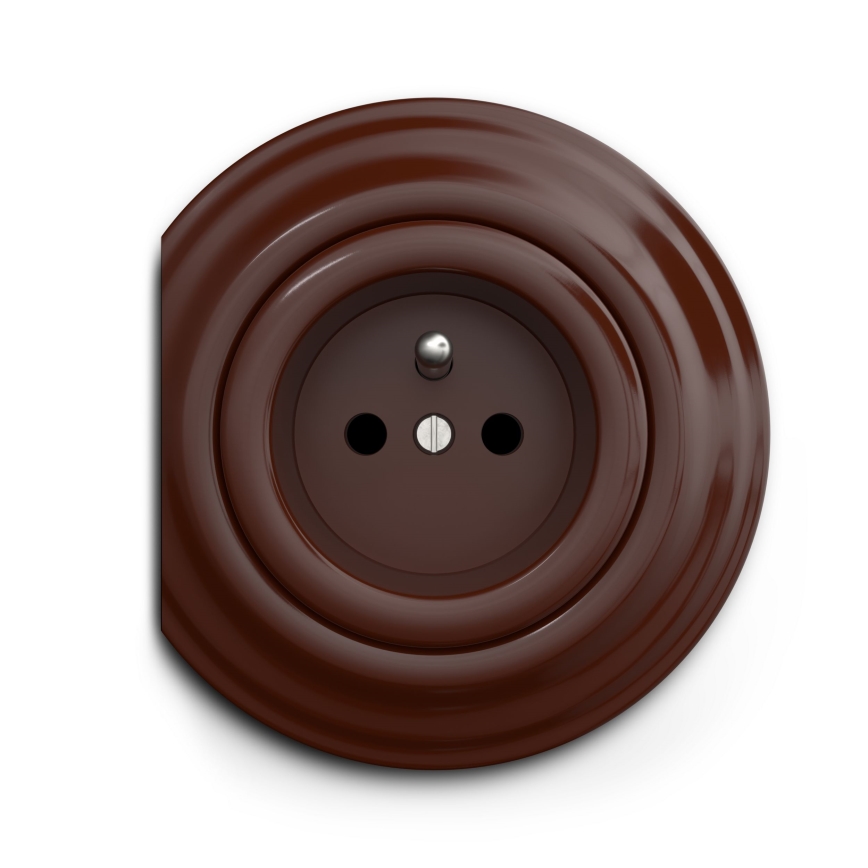 Kliklap - Prise vintage 230 V marron