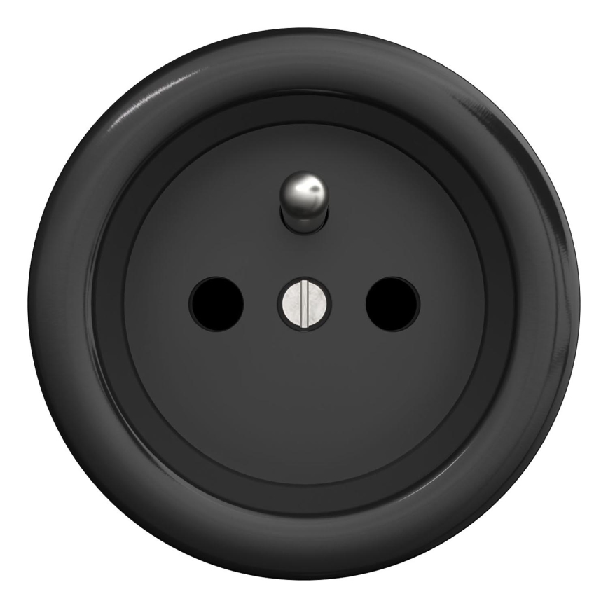 Kliklap - Prise vintage 230 V noir