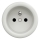 Kliklap - Prise vintage sans cadre 230V blanc