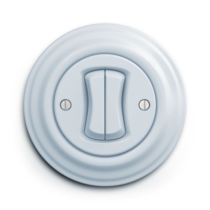 Kliklap - Rétro double va-et-vient pour escalier avec cadre n° 6+6 bleu