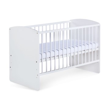 KLUPŚ - Lit bébé KAROLINA II 120x60 cm pin/blanc