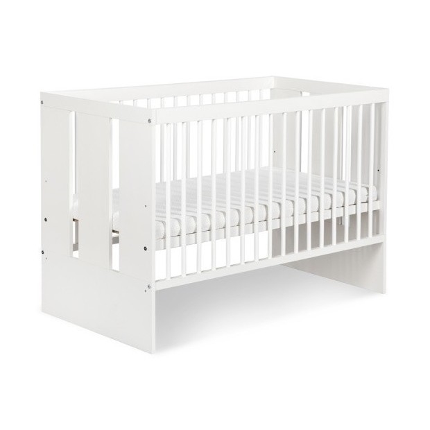 KLUPŚ - Lit bébé PAULA 120 x 60 cm pin/blanc