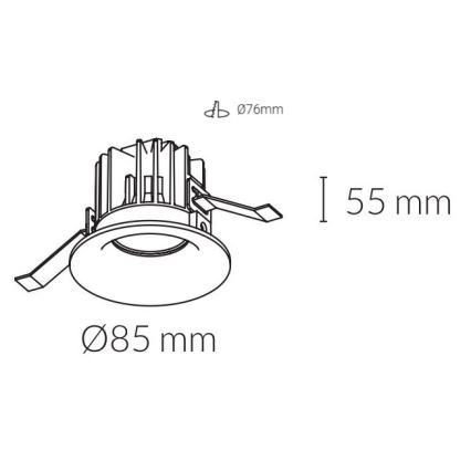 Kohl Lighting - Suspension LED salle de bain LUXO LED/12W/230V IP65